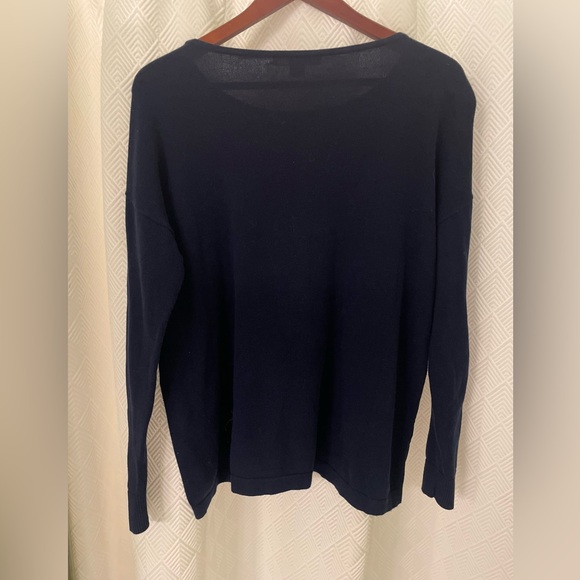 Lilly Pulitzer Caralynn Sweater Navy Elephant Intarsia Size Medium - Picture 8 of 8